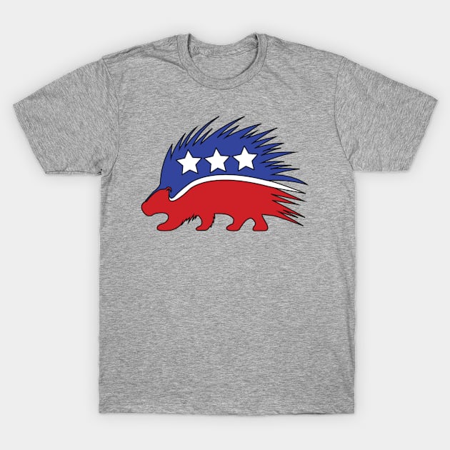 Libertarian Porcupine T-Shirt by Porcupine and Gun